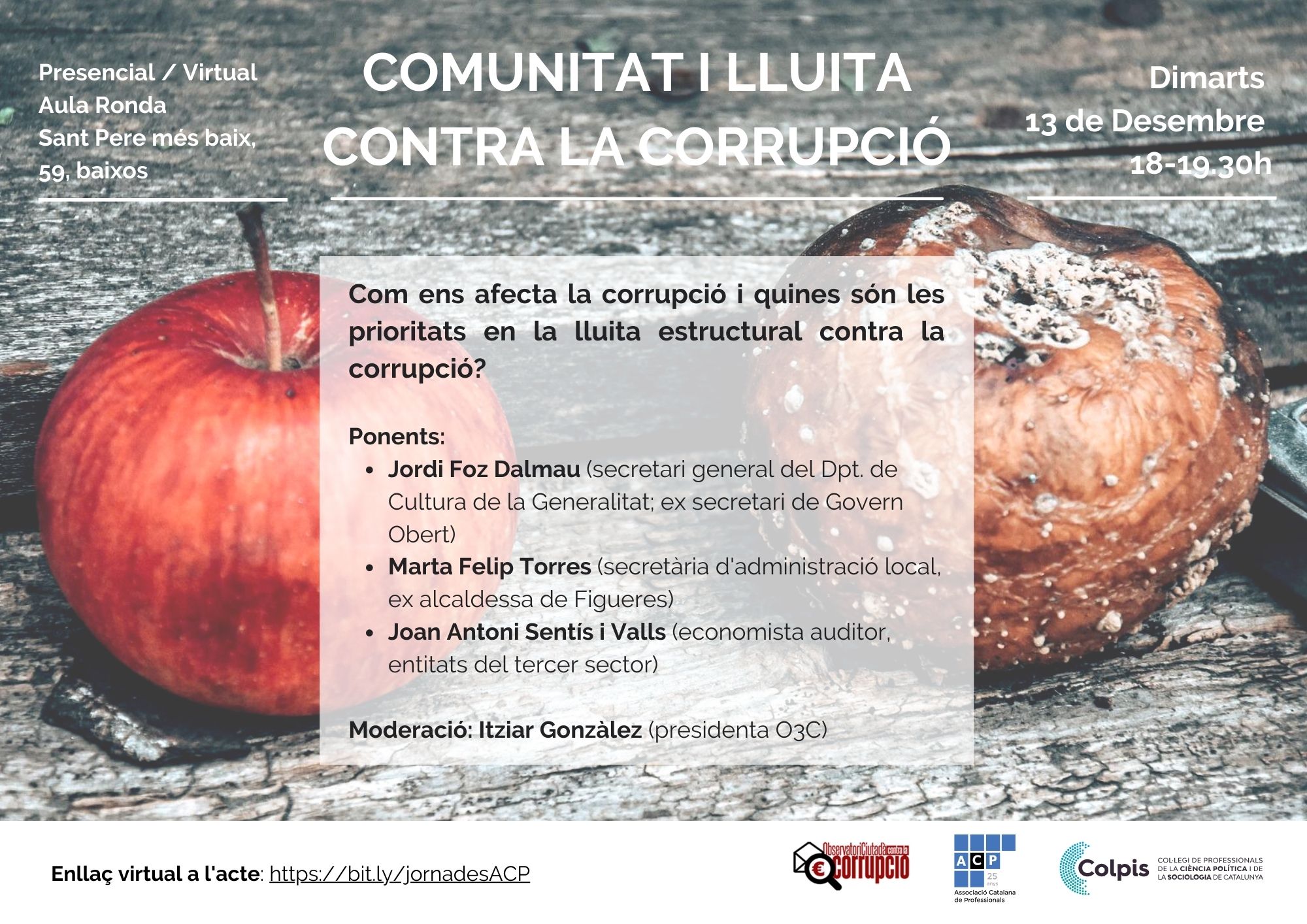 ACTE: COMUNITAT I LLUITA CONTRA LA CORRUPCI