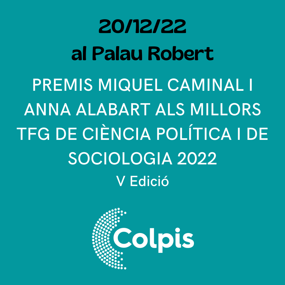 ENTREGA DELS PREMIS MIQUEL CAMINAL I ANNA ALABART ALS MILLORS TFG EN CINCIA POLTICA I SOCIOLOGIA 