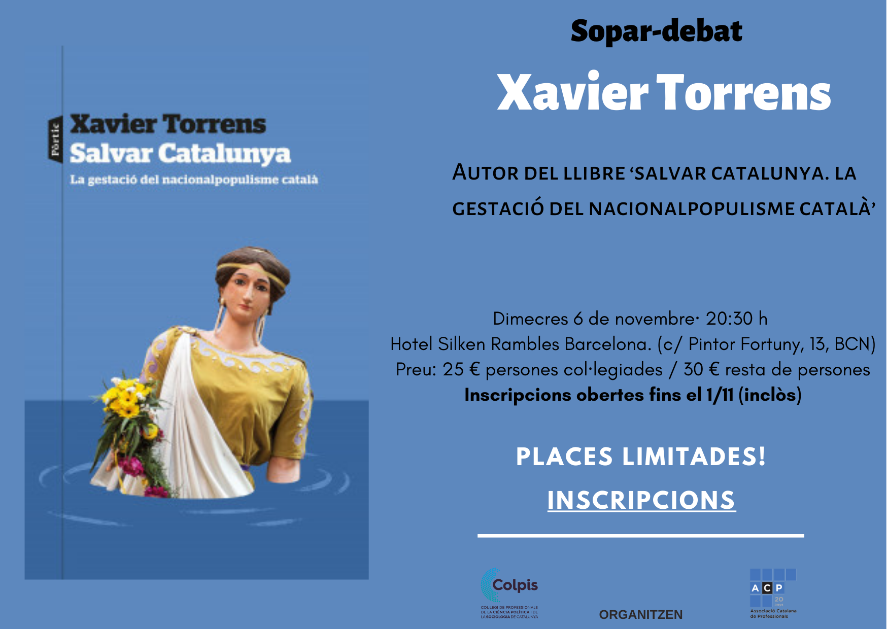 SOPAR DEBAT AMB XAVIER TORRENS, AUTOR DEL LLIBRE 'SALVAR CATALUNYA'