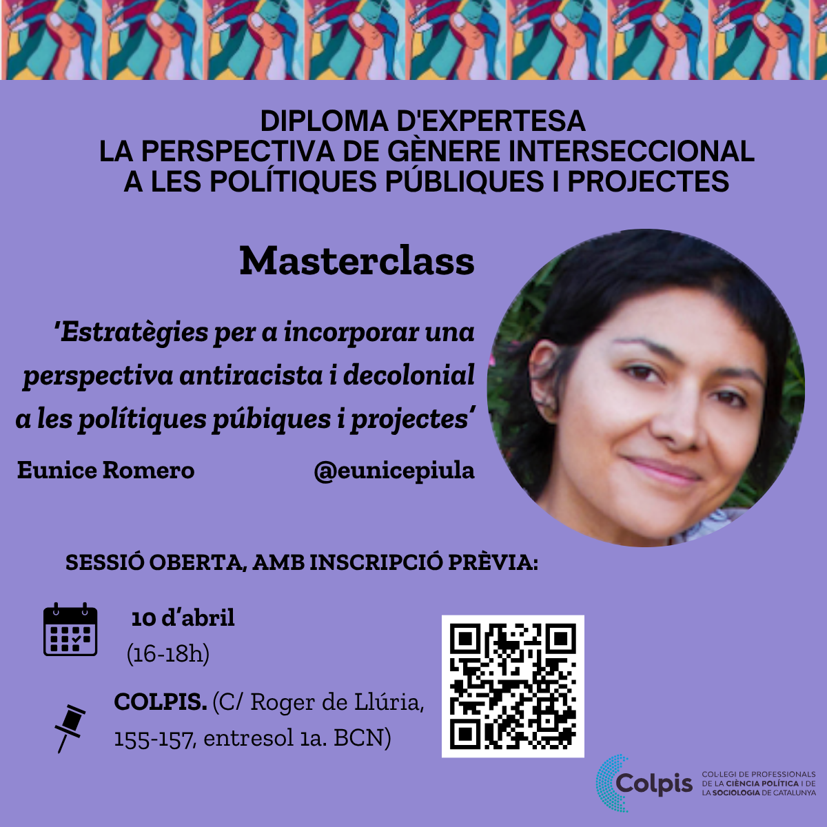 MASTERCLASS: ESTRAT�GIES PER A INCORPORAR UNA PERSPECTIVA ANTIRACISTA I DECOLONIAL A LES POL�TIQUES P�BLIQUES I PROJECTES 
