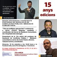 XV POSTGRAU DE RESOLUCI DE CONFLICTES PBLICS I MEDIACI COMUNITRIA (UdG)