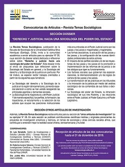 OBERTA LA RECEPCI D'ARTICLES PER LA 'REVISTA TEMAS SOCIOLGICOS'