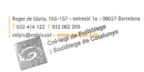 EL COLLEGI DE POLITLEGS I SOCILEGS DE CATALUNYA S'ADHEREIX A L'EDITORIAL 'LA DIGNITAT DE CATALUNYA'