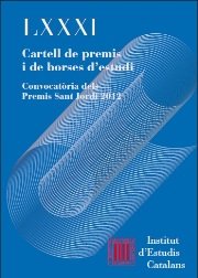 L'INSTITUT D'ESTUDIS CATALANS CONVOCA ELS PREMIS SANT JORDI 2012 